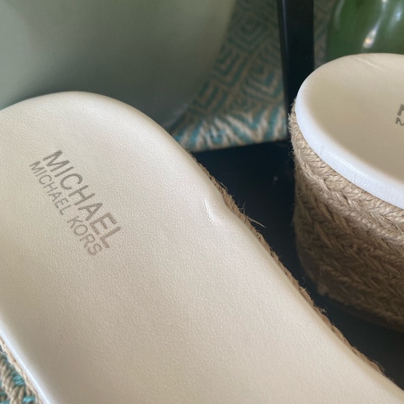 Michael Kors Wedges (White) w/Silver Hardware - Picture 11 of 12